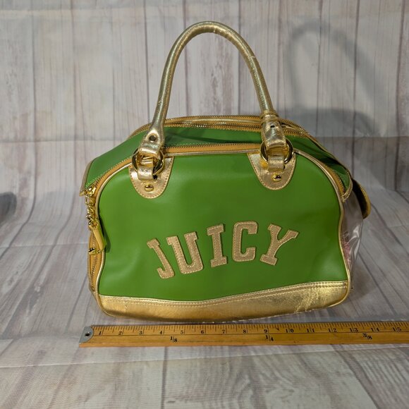Juicy Couture Vintage Green-Gold Pet Carrier Bag - Picture 5 of 14